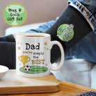 Personalised Simply The Best football mug and socks gift set for fans