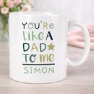 Personalised - You’re Like a Dad to Me  ceramic mug with green and gold design and custom name