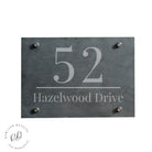 Stylish slate large number house number sign for home entrance