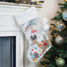  'Special Delivery for' text and personalised name on the stocking.
