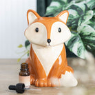 Ceramic wax warmer with woodland fox design
