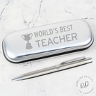 Ballpoint pen presented in a lined gift box for teacher