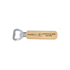 A personalised wedding bottle opener, custom engraved with a name and wedding role, a perfect gift for groomsmen.