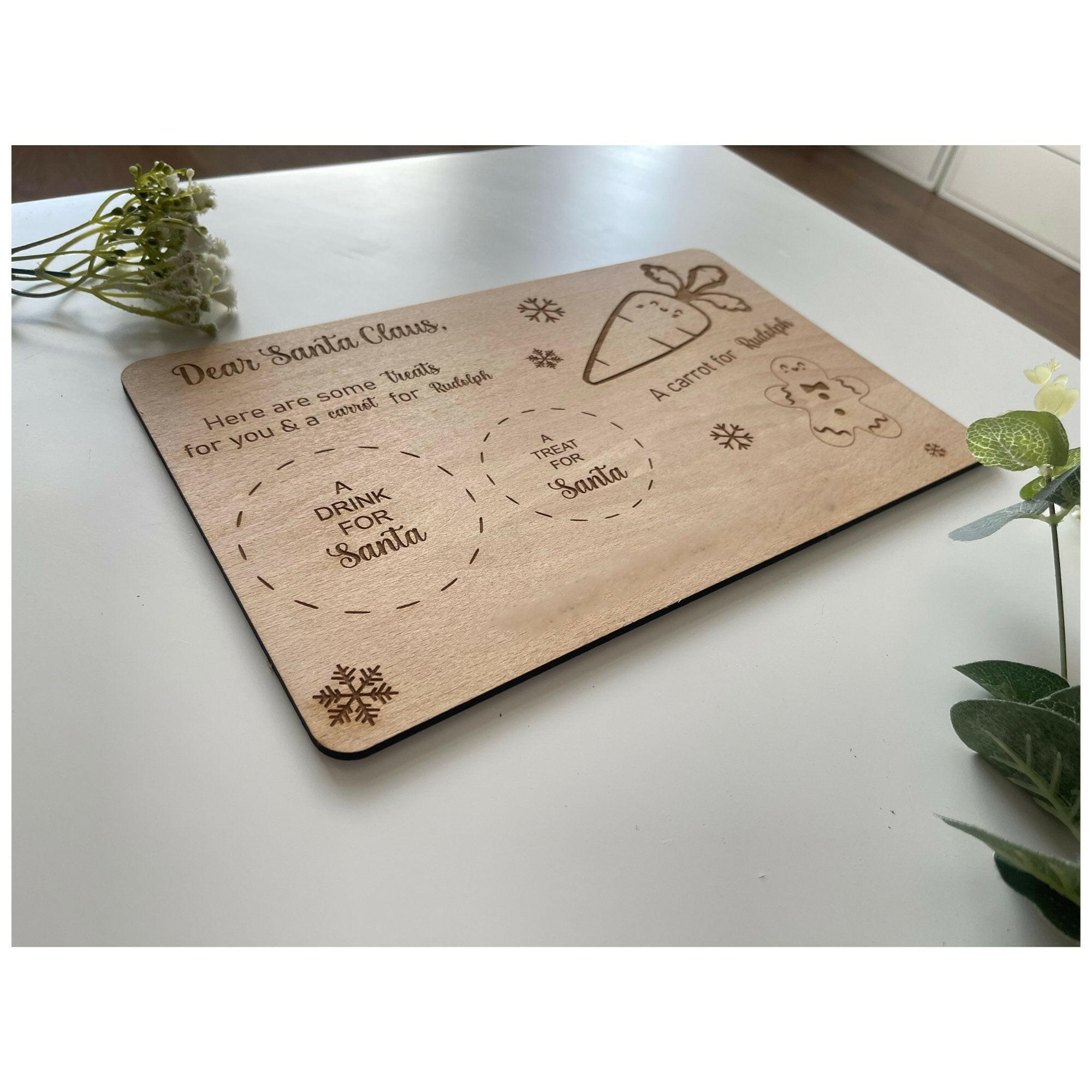 A Santa tray, also called a Christmas treat board, ready for a festive display.