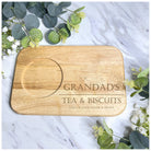 Solid wood personalised snack board for tea lovers